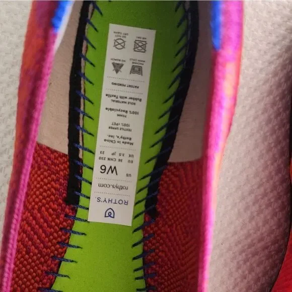 Rothy's Red and Purple Flats & Loafers with Classic Design pomegranate gingham - Picture 10 of 14